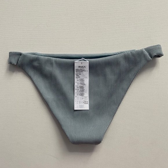 RVCA Faded Storm-Hued Ribbed bikini Bottom - Picture 4 of 4